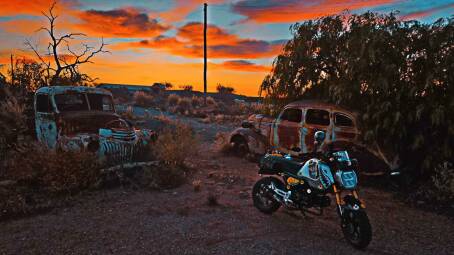 Sunset over Broken Hill. Picture by Little Big Ride participants. Picture supplied
