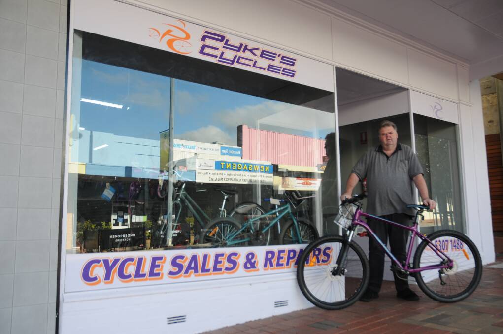 NEW BUSINESS: Wesley Pyke has branched out and opened his own business Pyke's Cycles in Main Street Stawell. Picture: CASSANDRA LANGLEY