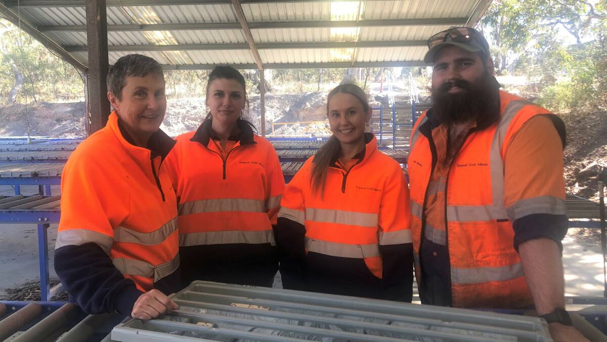 SGM Geology Manager, Heather Pearce, Geology Technician Victoria Skipper, Community Engagement Officer Steph Koziol and Coreyard Technician Ryan Hately.