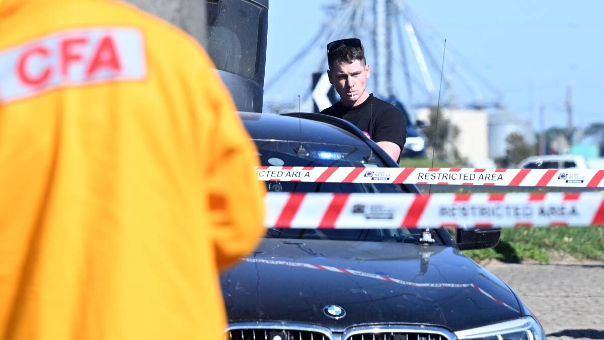 Bryce Dridan at the scene of the Mitchell Park Lamborghini crash in May. File picture