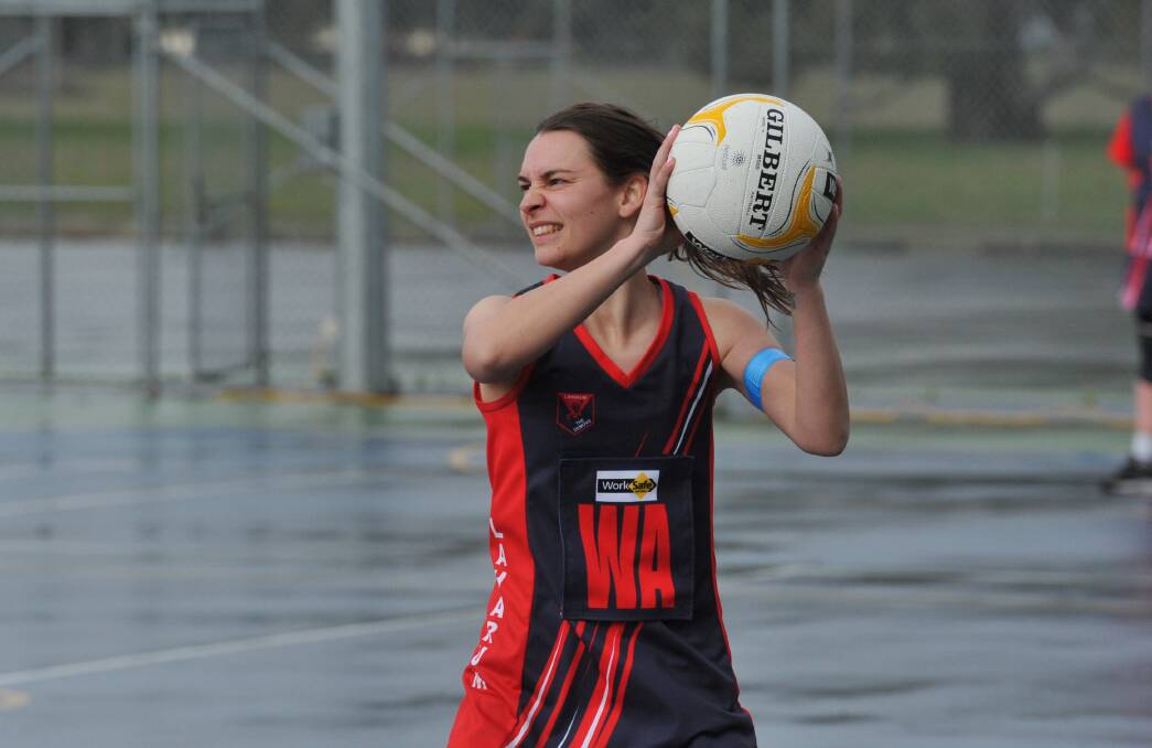 Laharum's Melanie Russell will be a key link for the sides movement through the midcourt in the Demons qualifying final against Edenhope Apsley. Picture by John Hall