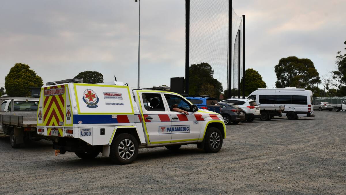 Paramedics were among the support staff at the relief centre. Picture by The Courier