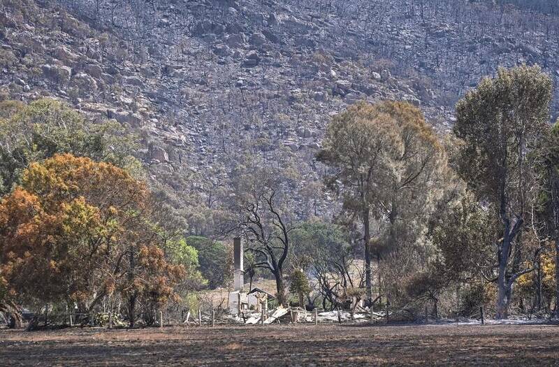 A lead contractor was appointed for the Federal and Victorian Government's coordinated cleanup of Pomonal and Dadswells Bridge following the February 13 bushfires. Picture by Justin McManus/AAP PHOTOS