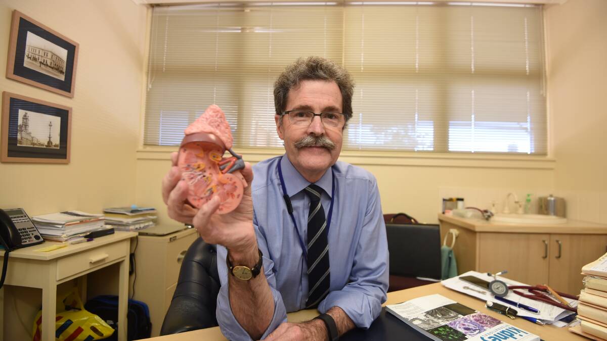 Associate Professor John Richmond in his office at Ballarat Base Hospital in 2017. File picture