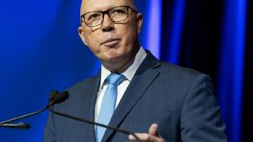 Federal Opposition Leader Peter Dutton has gone on the offensive at a Liberal Party conference. Photo: Russell Freeman/AAP PHOTOS