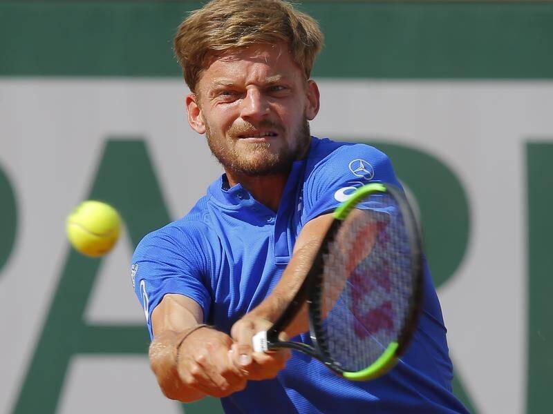 Belgium's David Goffin says he had chewing gum spat at him by a fan amid his French Open match. (AP PHOTO)
